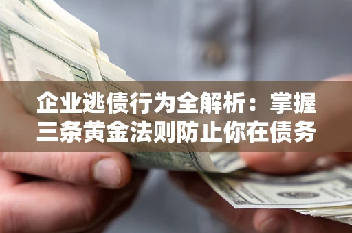 北京企业逃债行为全解析：掌握三条黄金法则防止你在债务乱局中“踩雷”